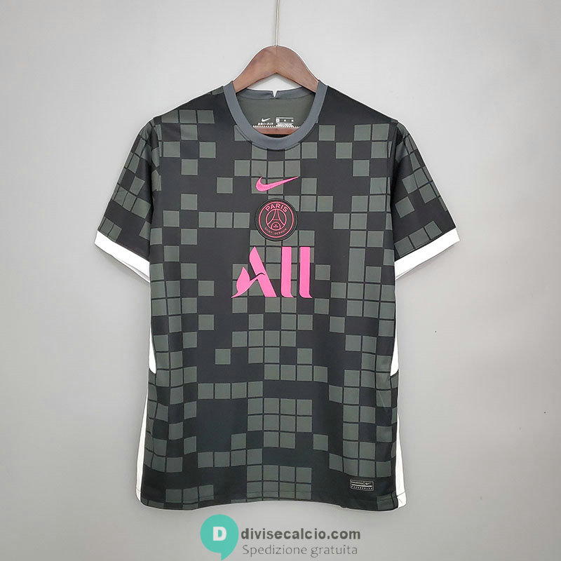 Maglia PSG Black Grey Pink 2021/2022