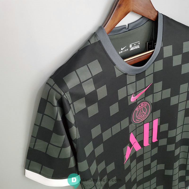 Maglia PSG Black Grey Pink 2021/2022