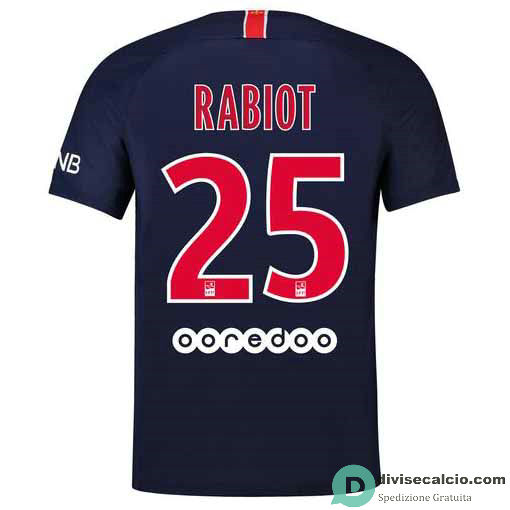 Maglia PSG Gara Home 25#RABIOT 2018-2019