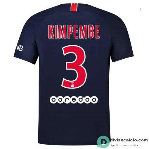 Maglia PSG Gara Home 3#KIMPEMBE 2018-2019