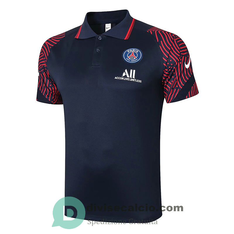 Maglia PSG Polo Navy Red 2020/2021