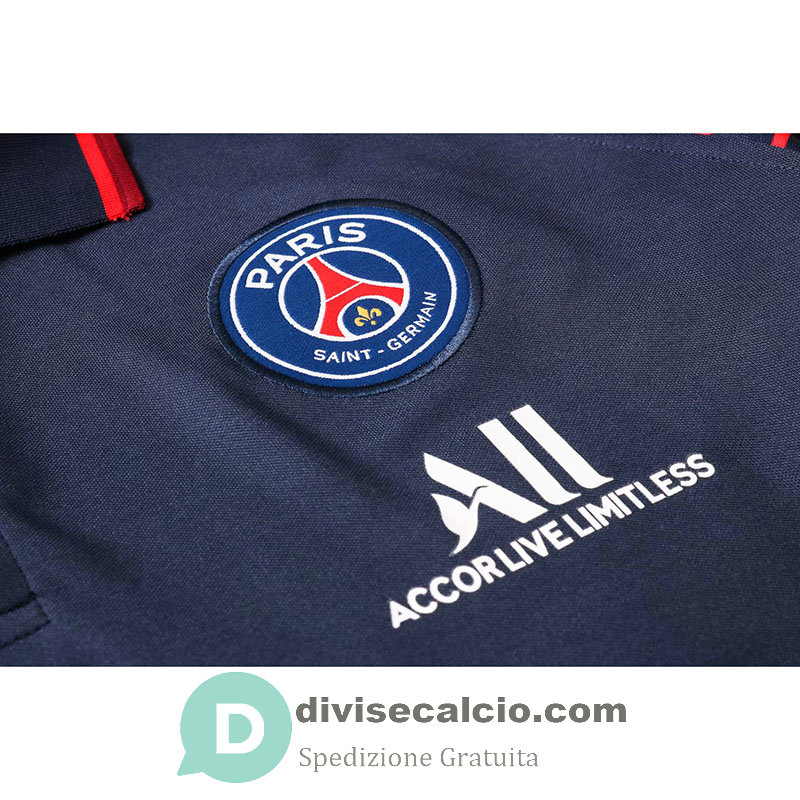 Maglia PSG Polo Navy Red 2020/2021