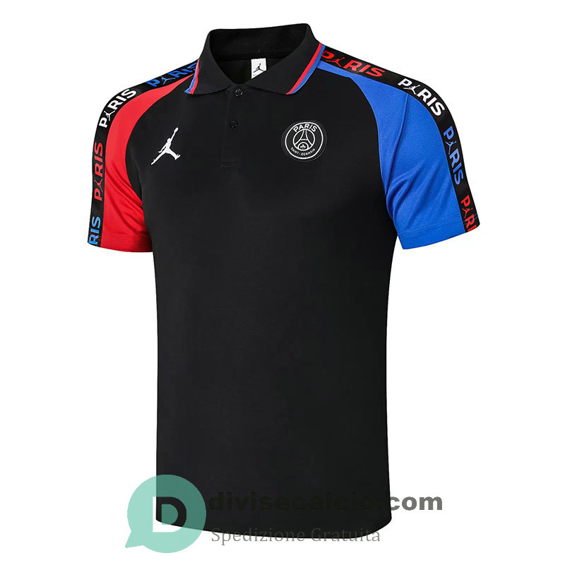 Maglia PSG x JORDAN Polo Black Blue Red 2020/2021