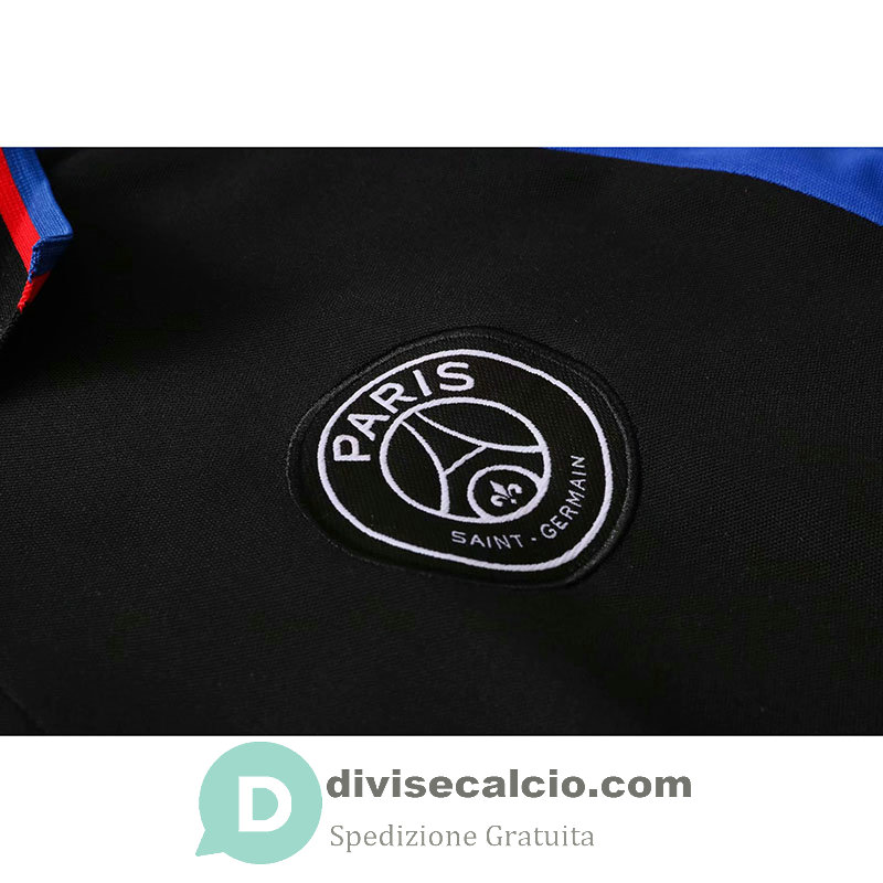 Maglia PSG x JORDAN Polo Black Blue Red 2020/2021