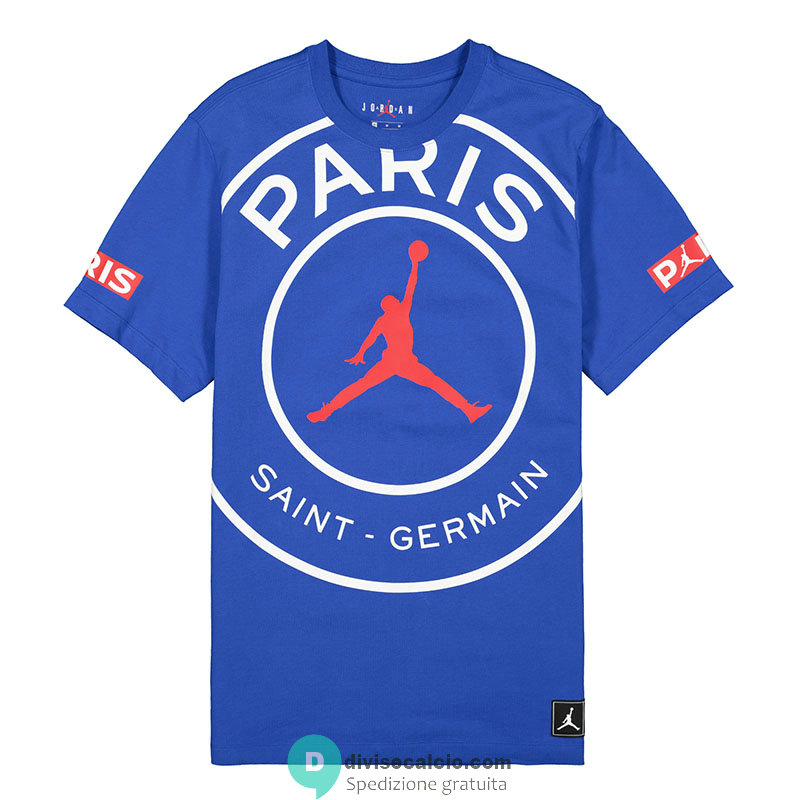 Maglia PSG x Jordan Training Blue Big Logo 2020/2021