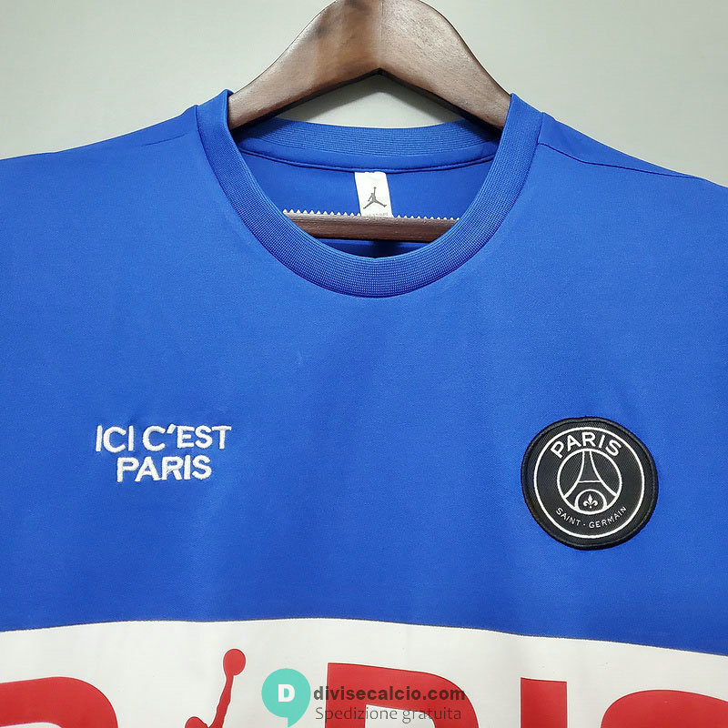 Maglia PSG x Jordan Training Blue White 2020/2021