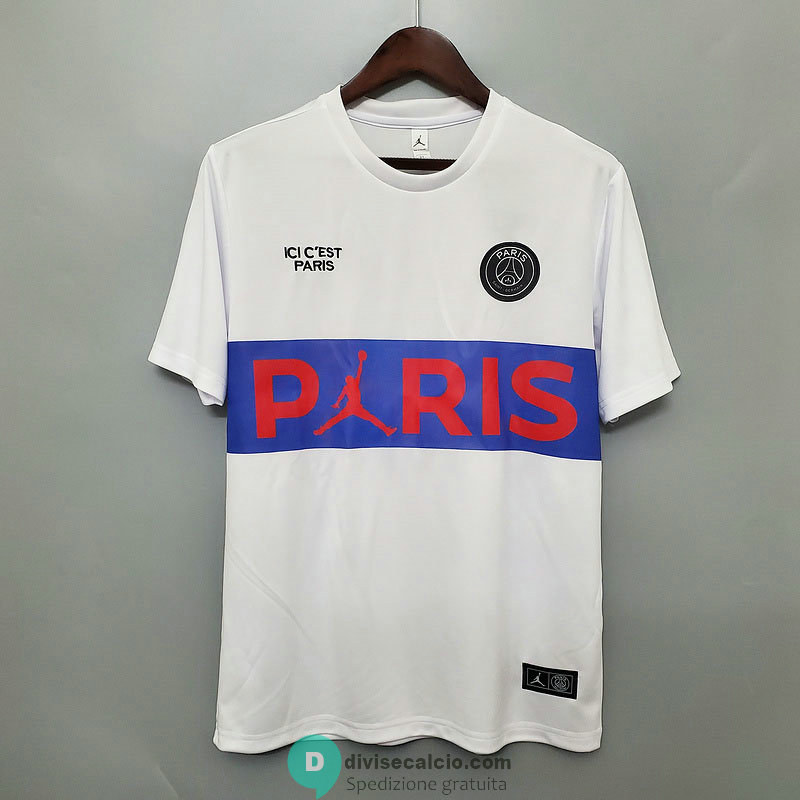 Maglia PSG x Jordan Training White Blue 2020/2021