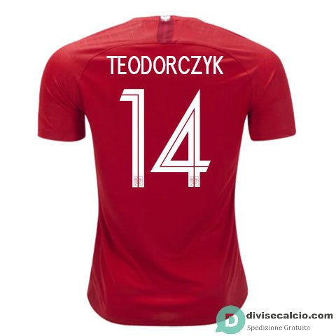 Maglia Polonia Gara Away 14#TEODORCZYK 2018