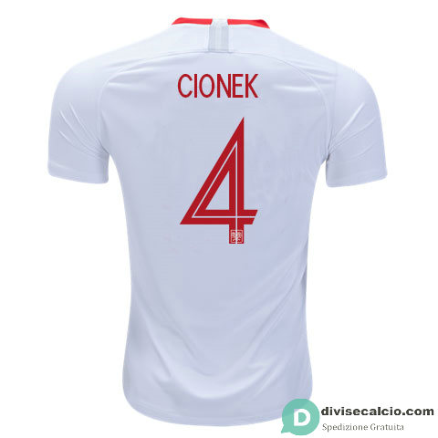 Maglia Polonia Gara Home 4#CIONEK 2018