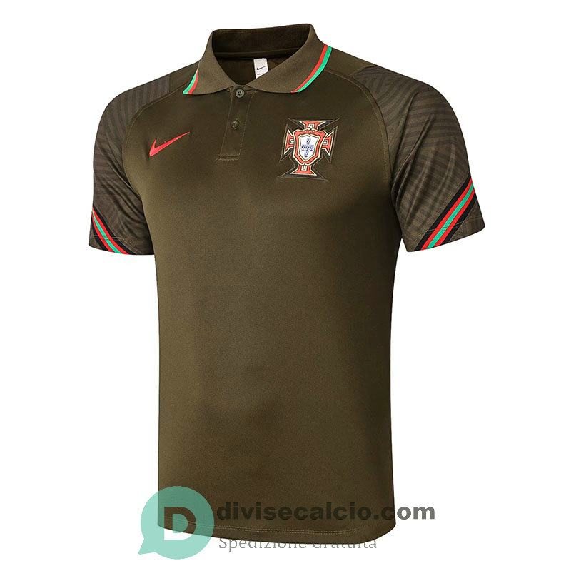 Maglia Portogallo Polo Deep Green 2020/2021