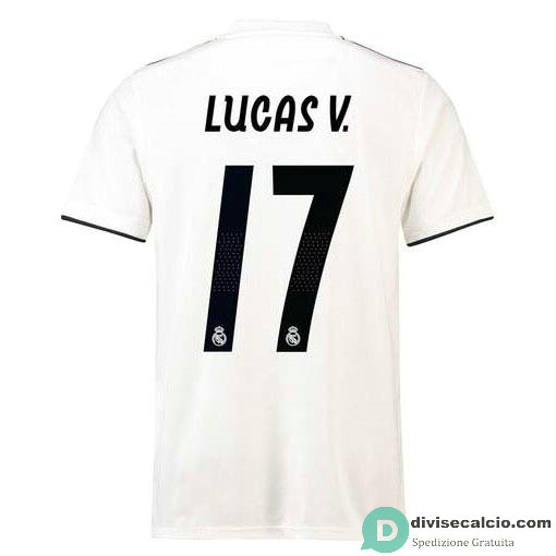 Maglia Real Madrid Gara Home 17#LUCAS V. 2018-2019