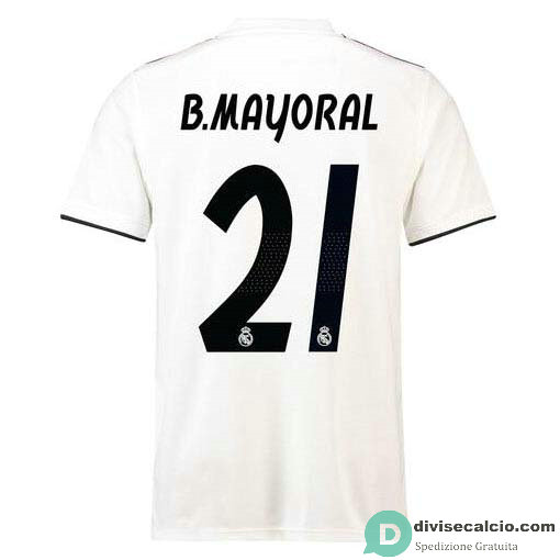 Maglia Real Madrid Gara Home 21#B.MAYORAL 2018-2019