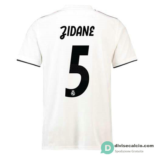 Maglia Real Madrid Gara Home 5#ZIDANE 2018-2019