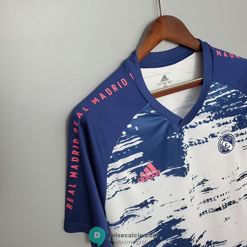 Maglia Real Madrid Training White Blue 2020/2021