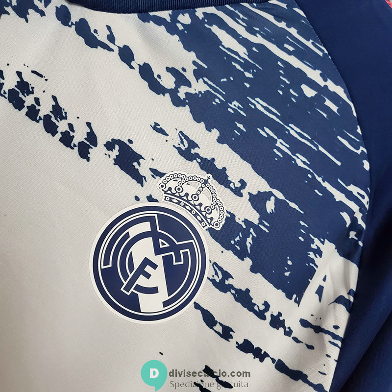 Maglia Real Madrid Training White Blue 2020/2021