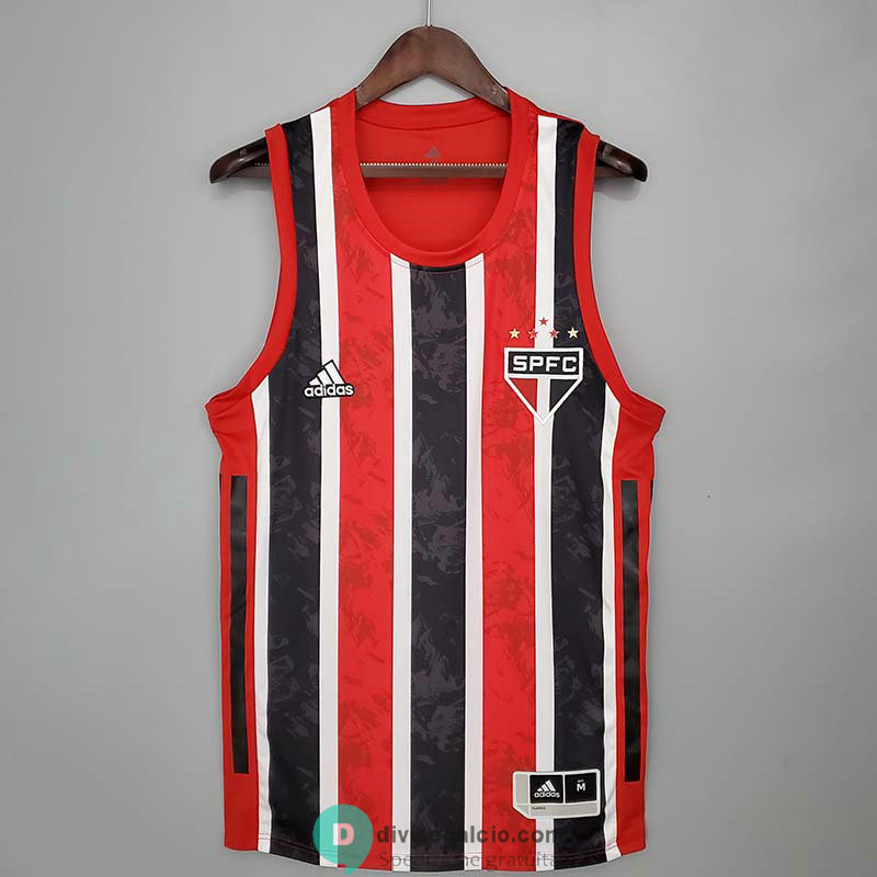 Maglia Sao Paulo FC Vest Red Black 2021/2022