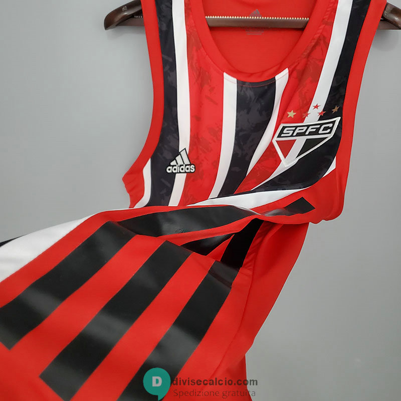 Maglia Sao Paulo FC Vest Red Black 2021/2022