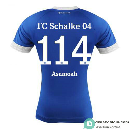 Maglia Schalke 04 Gara Home 114#Asamoah 2018-2019