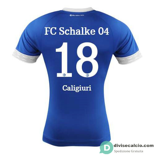 Maglia Schalke 04 Gara Home 18#Caligiuri 2018-2019
