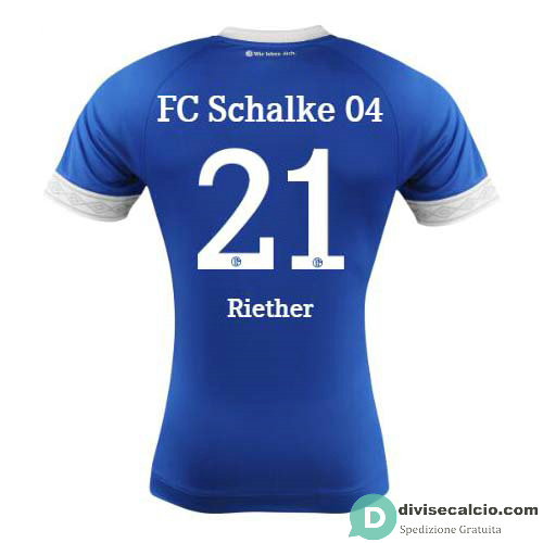 Maglia Schalke 04 Gara Home 21#Riether 2018-2019