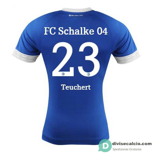 Maglia Schalke 04 Gara Home 23#Teuchert 2018-2019