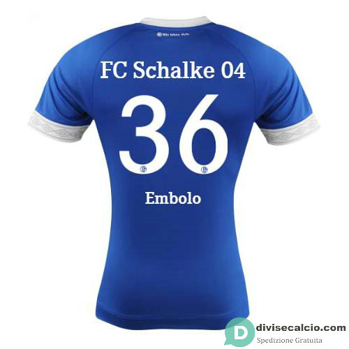 Maglia Schalke 04 Gara Home 36#Embolo 2018-2019