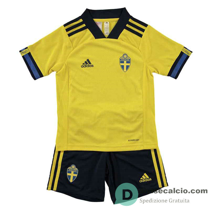 Maglia Svezia Bambino Euro Gara Home 2020