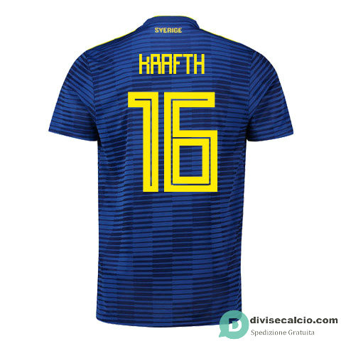 Maglia Svezia Gara Away 16#KRAFTH 2018