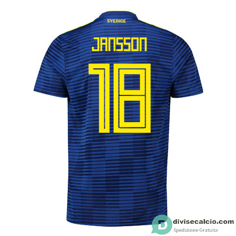 Maglia Svezia Gara Away 18#JANSSON 2018