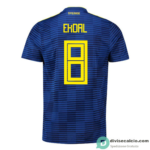 Maglia Svezia Gara Away 8#EKDAL 2018