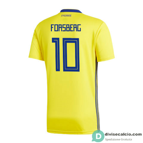 Maglia Svezia Gara Home 10#FORSBERG 2018