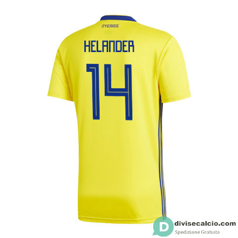 Maglia Svezia Gara Home 14#HELANDER 2018