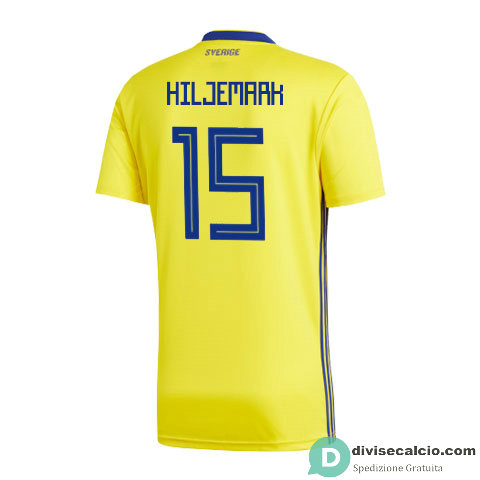 Maglia Svezia Gara Home 15#HILJEMARK 2018