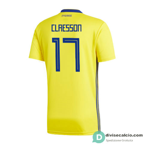 Maglia Svezia Gara Home 17#CLAESSON 2018