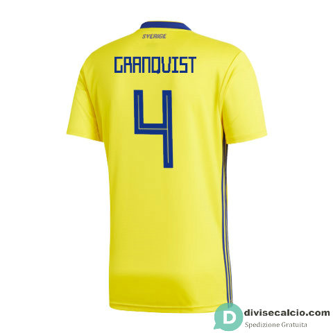 Maglia Svezia Gara Home 4#GRANQVIST 2018