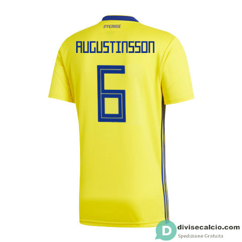 Maglia Svezia Gara Home 6#AUGUSTINSSON 2018