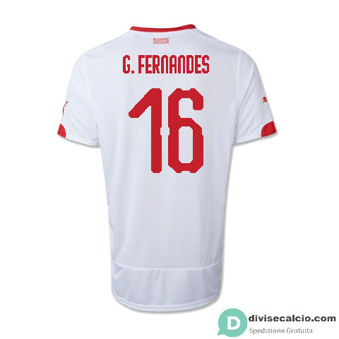 Maglia Svizzera Gara Away 16#G.FERNANDES 2018