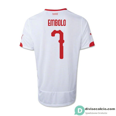 Maglia Svizzera Gara Away 7#EMBOLO 2018