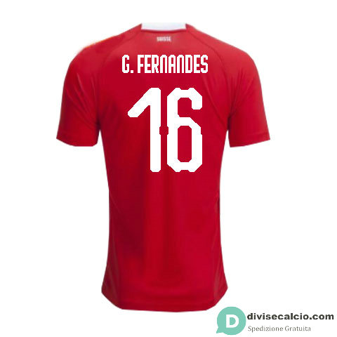 Maglia Svizzera Gara Home 16#G.FERNANDES 2018