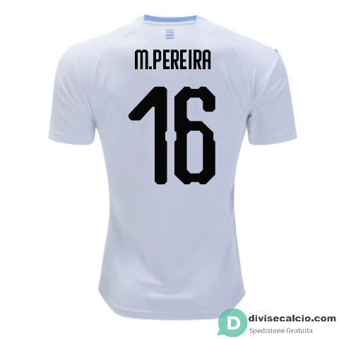 Maglia Uruguay Gara Away 16#M.PEREIRA 2018
