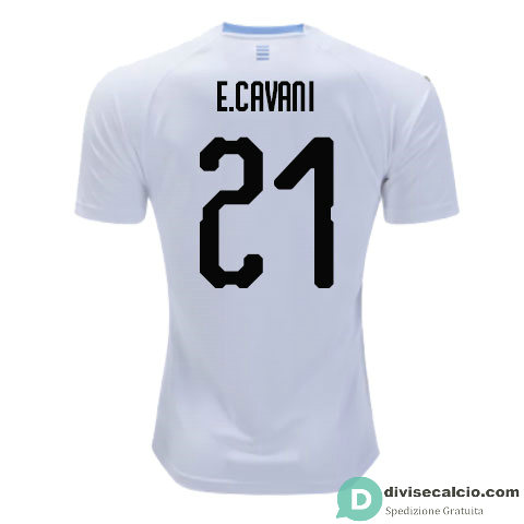 Maglia Uruguay Gara Away 21#E.CAVANI 2018