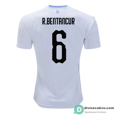 Maglia Uruguay Gara Away 6#R.BENTANCUR 2018