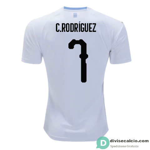 Maglia Uruguay Gara Away 7#C.RODRIGUEZ 2018