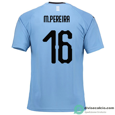 Maglia Uruguay Gara Home 16#M.PEREIRA 2018