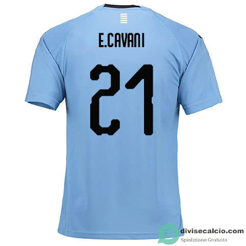 Maglia Uruguay Gara Home 21#E.CAVANI 2018