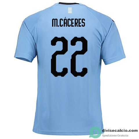 Maglia Uruguay Gara Home 22#M.CACERES 2018