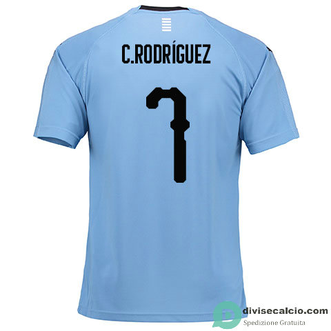 Maglia Uruguay Gara Home 7#C.RODRIGUEZ 2018