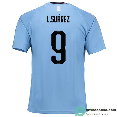 Maglia Uruguay Gara Home 9#L.SUAREZ 2018