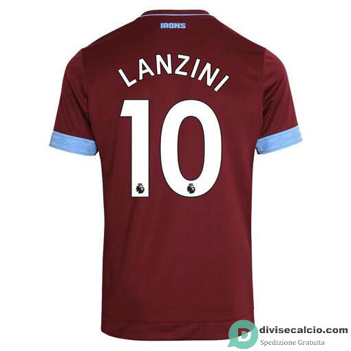 Maglia West Ham United Gara Home 10#LANZINI 2018-2019