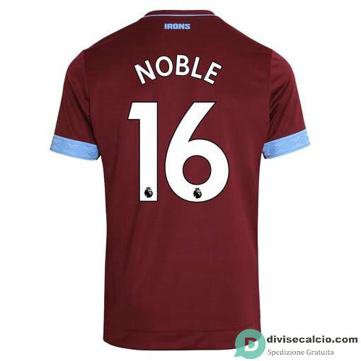 Maglia West Ham United Gara Home 16#NOBLE 2018-2019